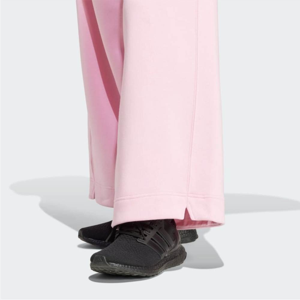 Adidas Fleece Loose Wide-Leg Pants Women’s Large - Picture 7 of 9
